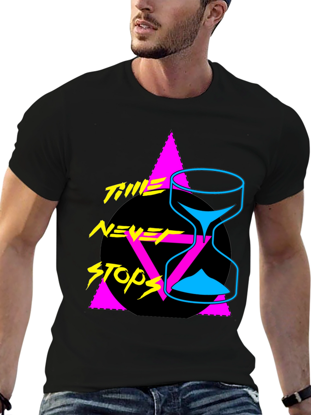 Retro Time Never Stops Graphic Tee