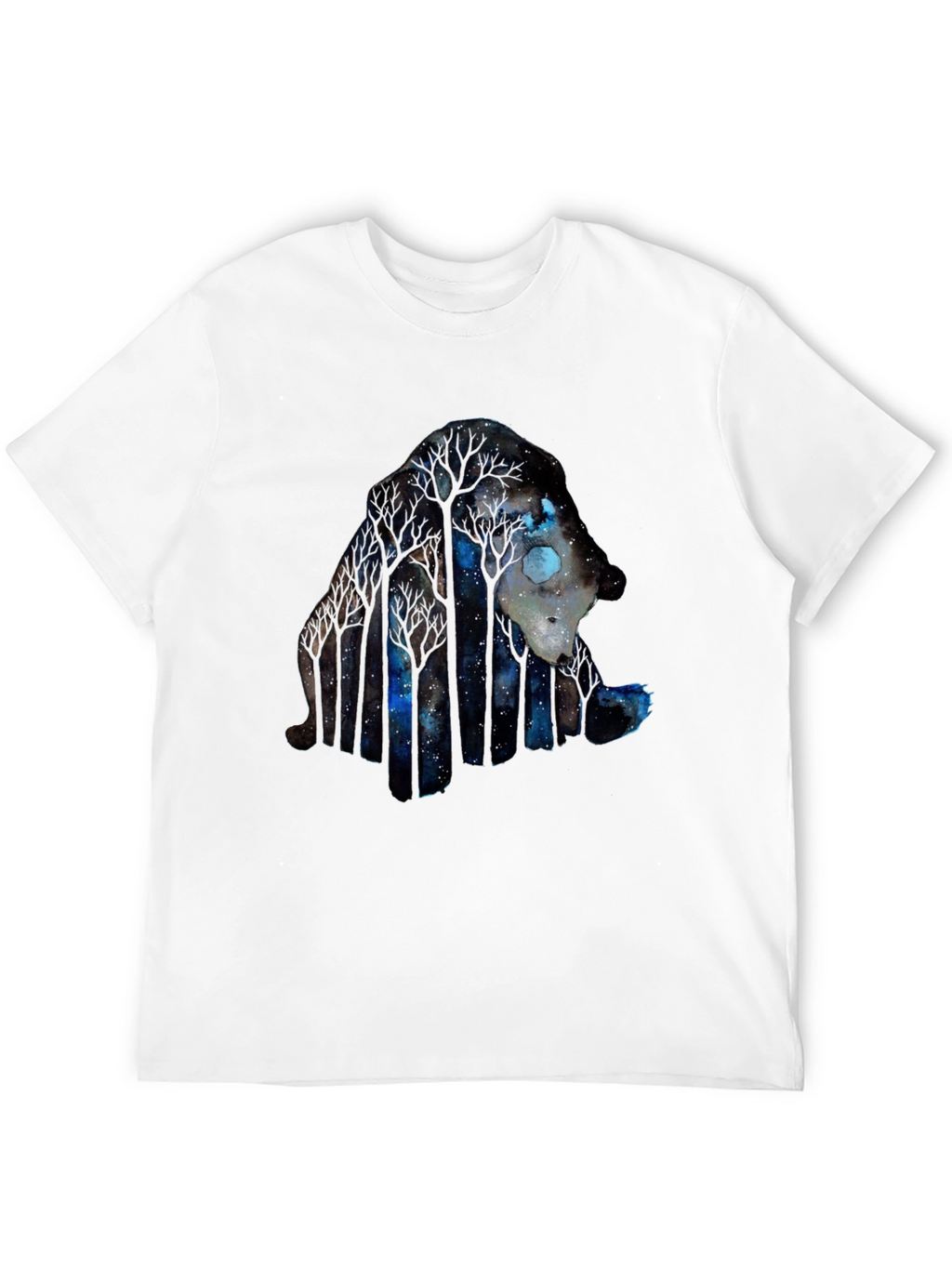 Night Forest Wolf Graphic Tee