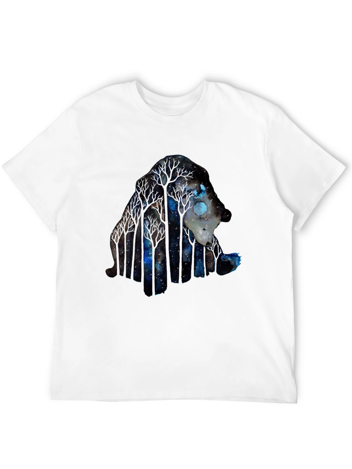Night Forest Wolf Graphic Tee