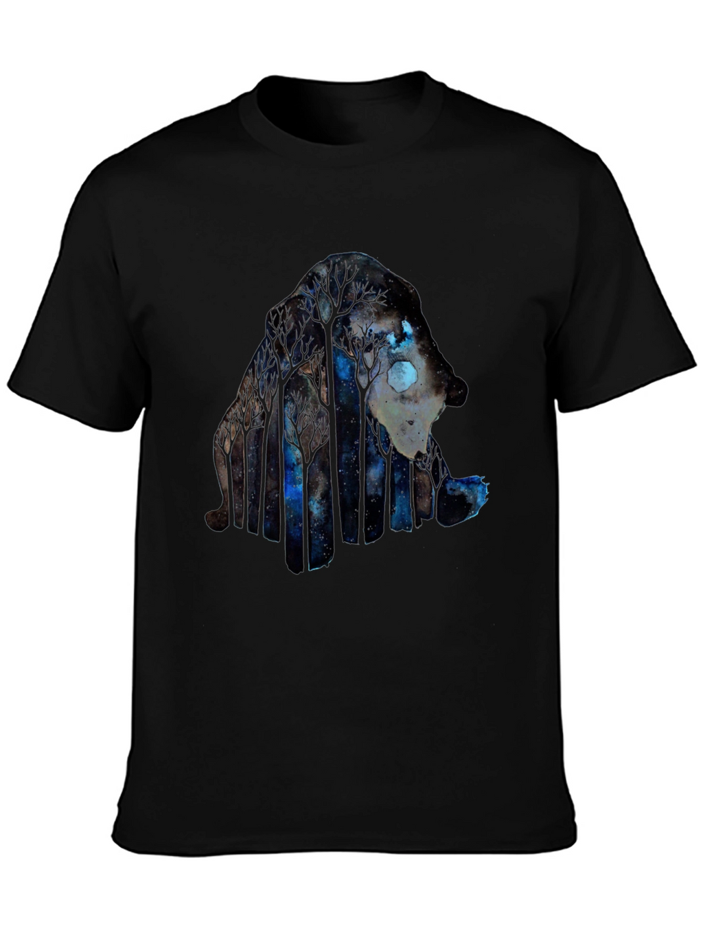 Night Forest Wolf Graphic Tee