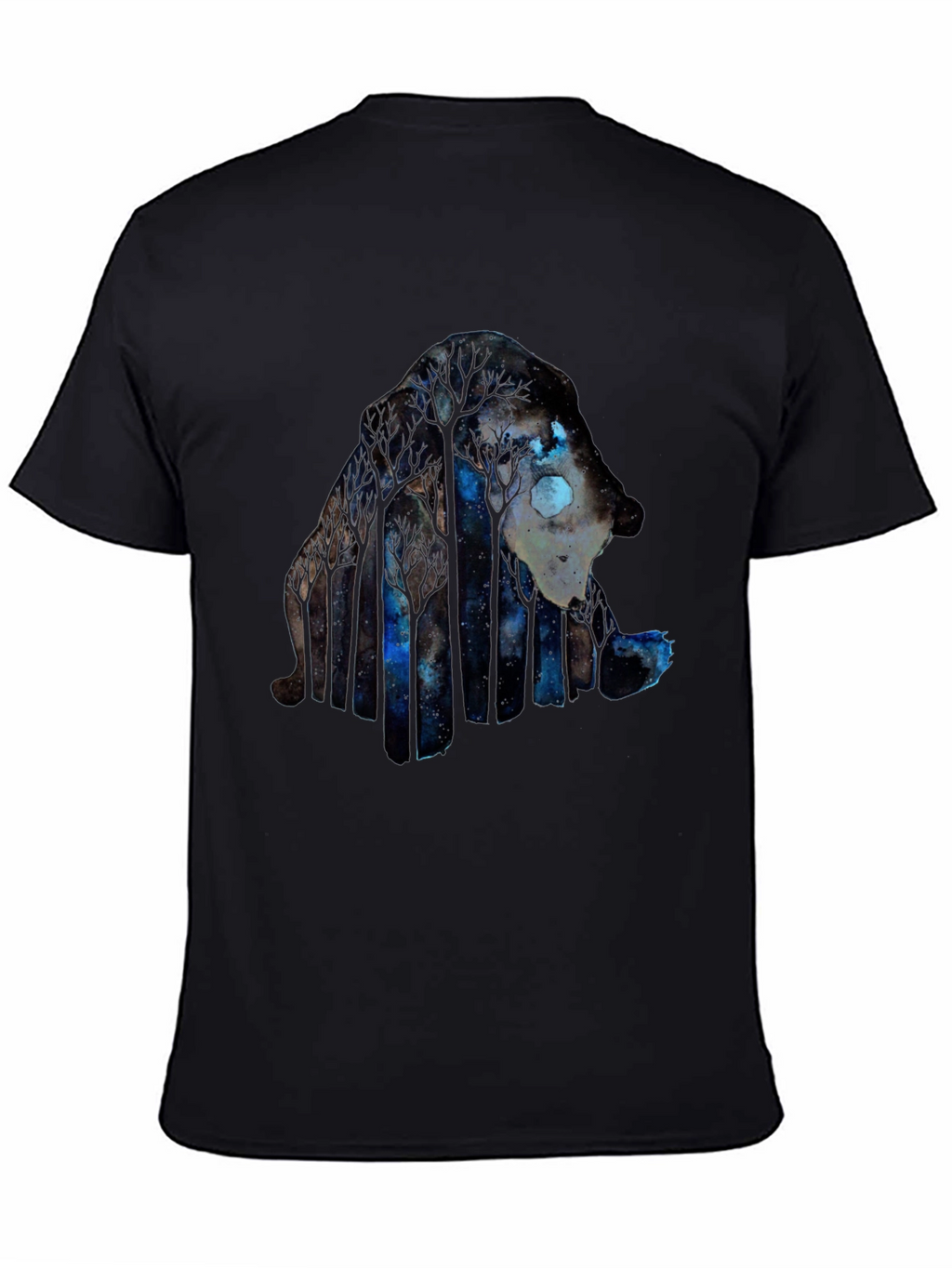 Night Forest Wolf Graphic Tee