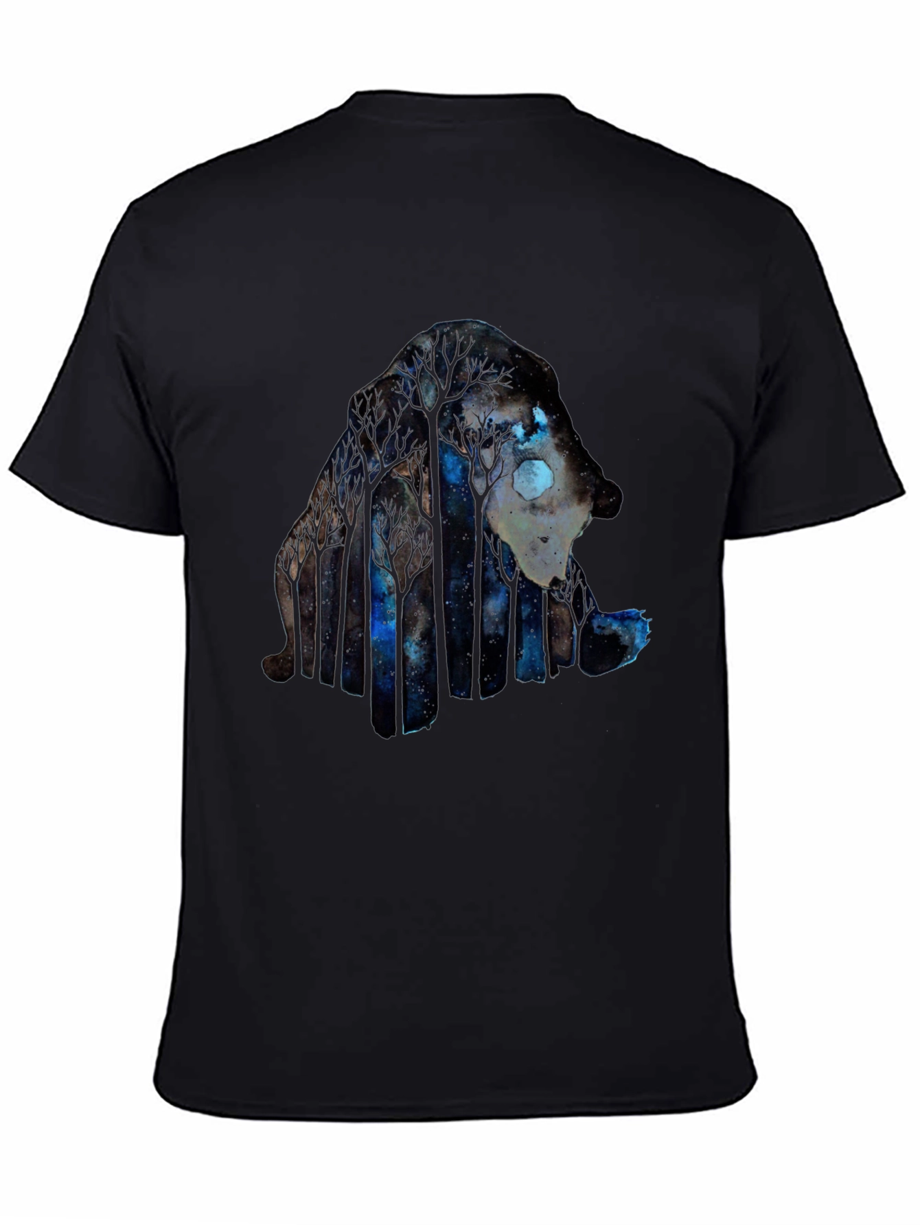 Night Forest Wolf Graphic Tee