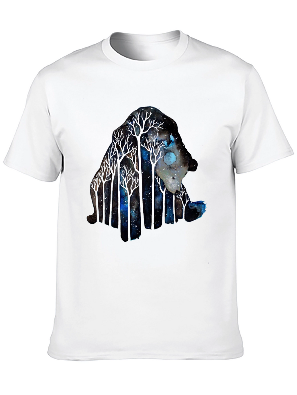 Night Forest Wolf Graphic Tee