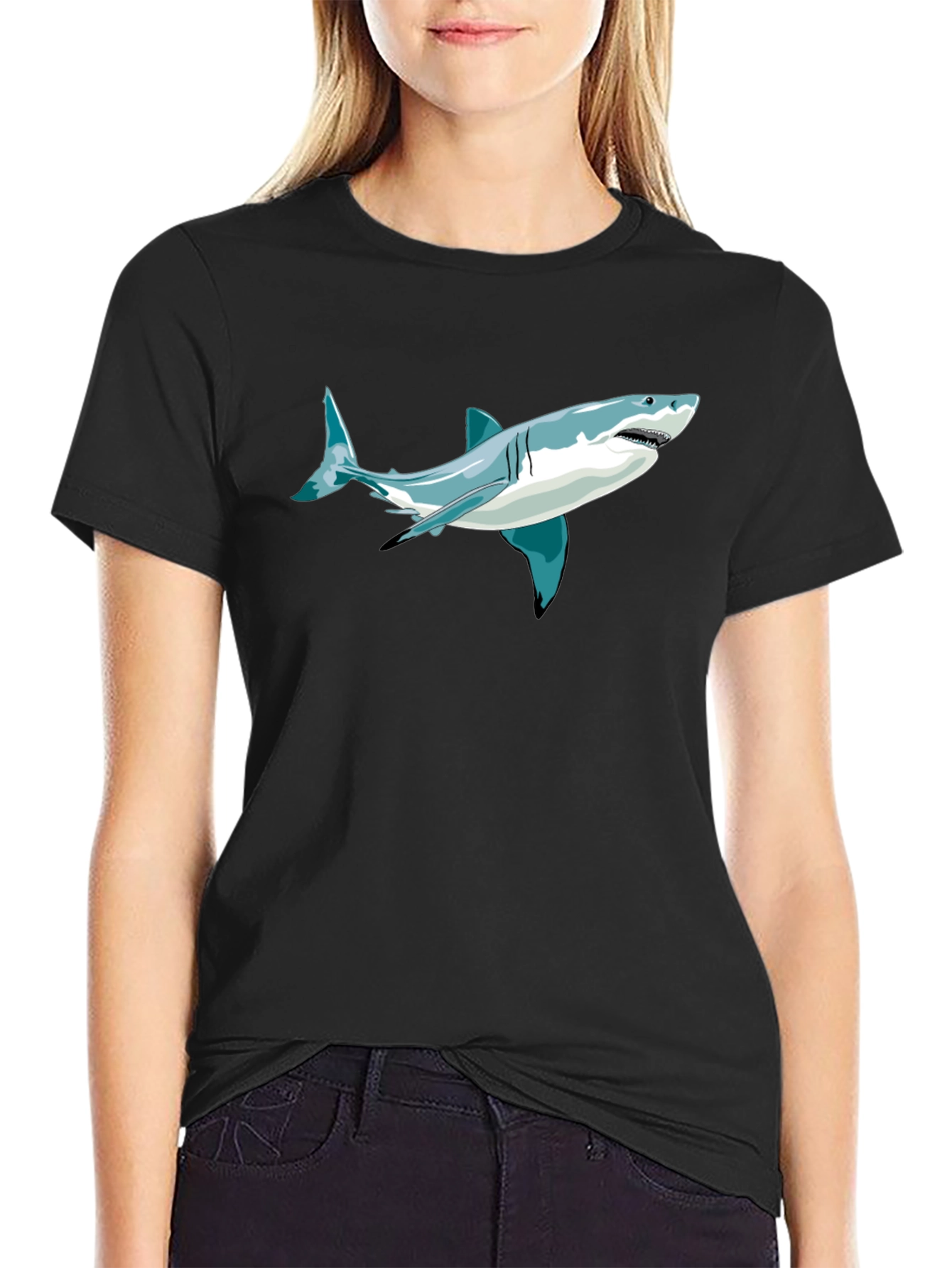 Shark Graphic Tee - Mens Short Sleeve T-Shirt
