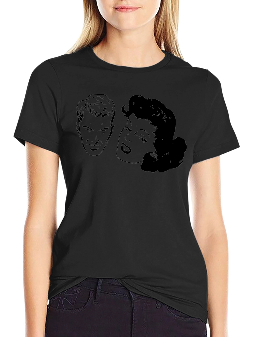 Retro Comic Black T-Shirt