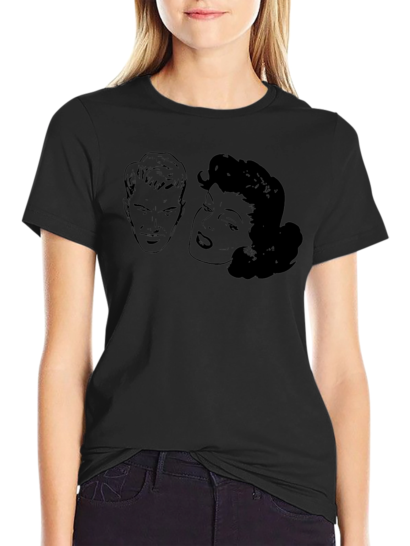 Retro Comic Black T-Shirt