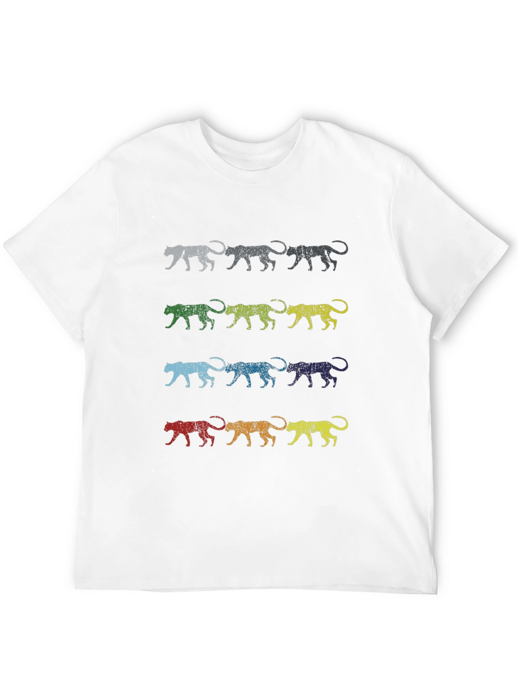 Retro Jaguar Print Graphic Tee - Black