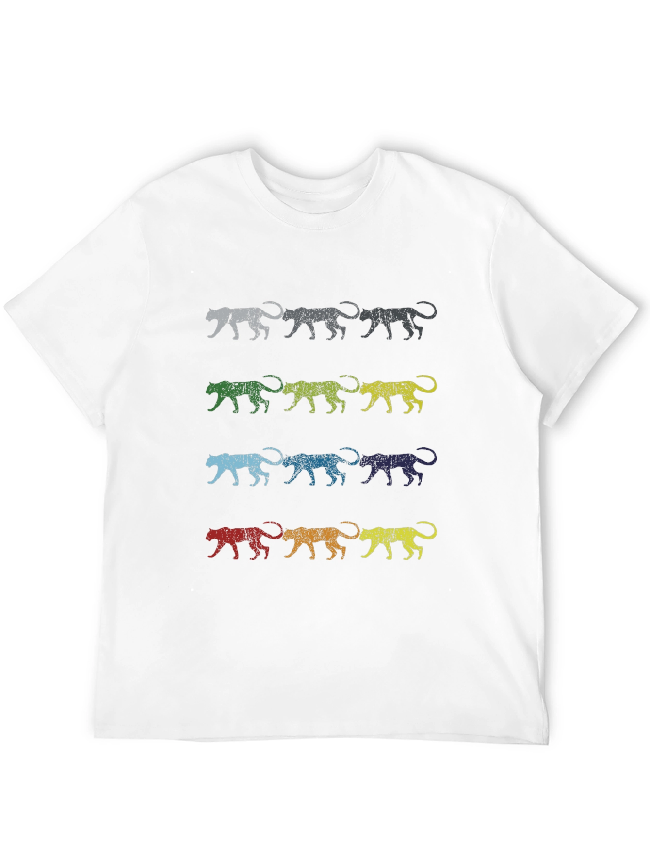 Retro Jaguar Print Graphic Tee - Black
