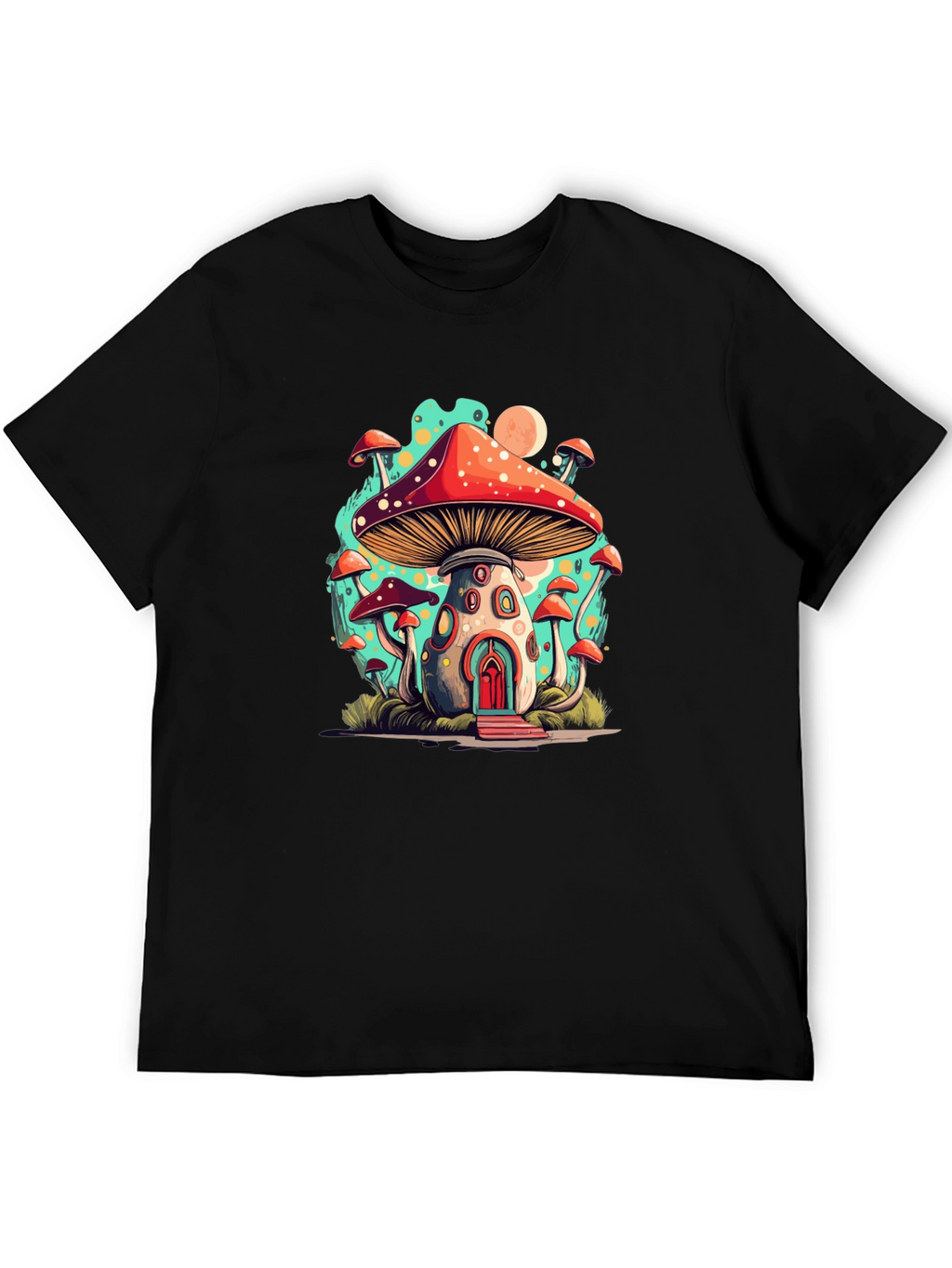 Mushroom House T-Shirt - Funky Graphic Tee