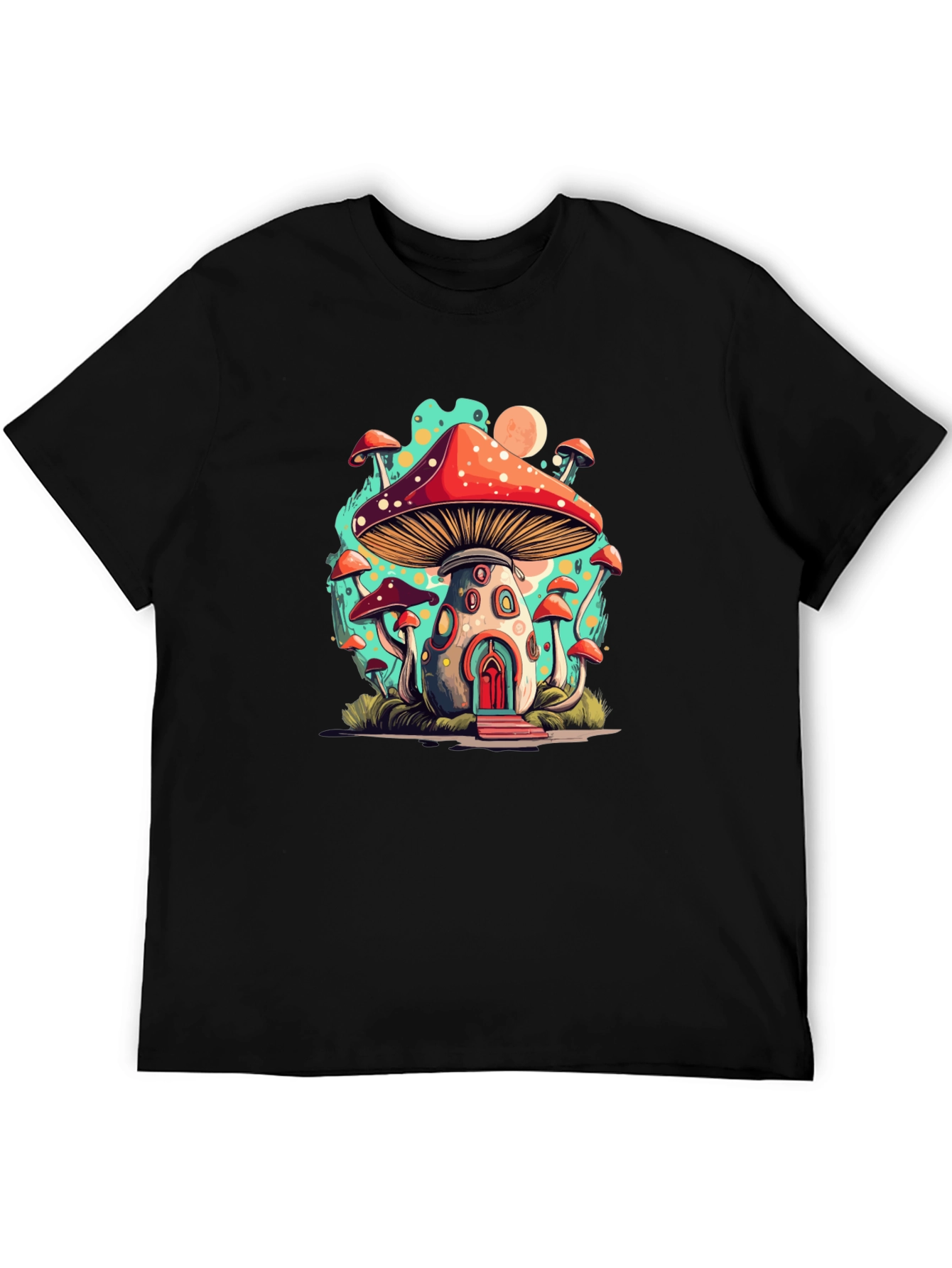 Mushroom House T-Shirt - Funky Graphic Tee