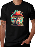 Mushroom House T-Shirt - Funky Graphic Tee