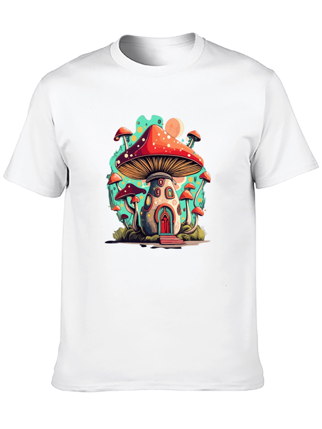 Mushroom House T-Shirt - Funky Graphic Tee