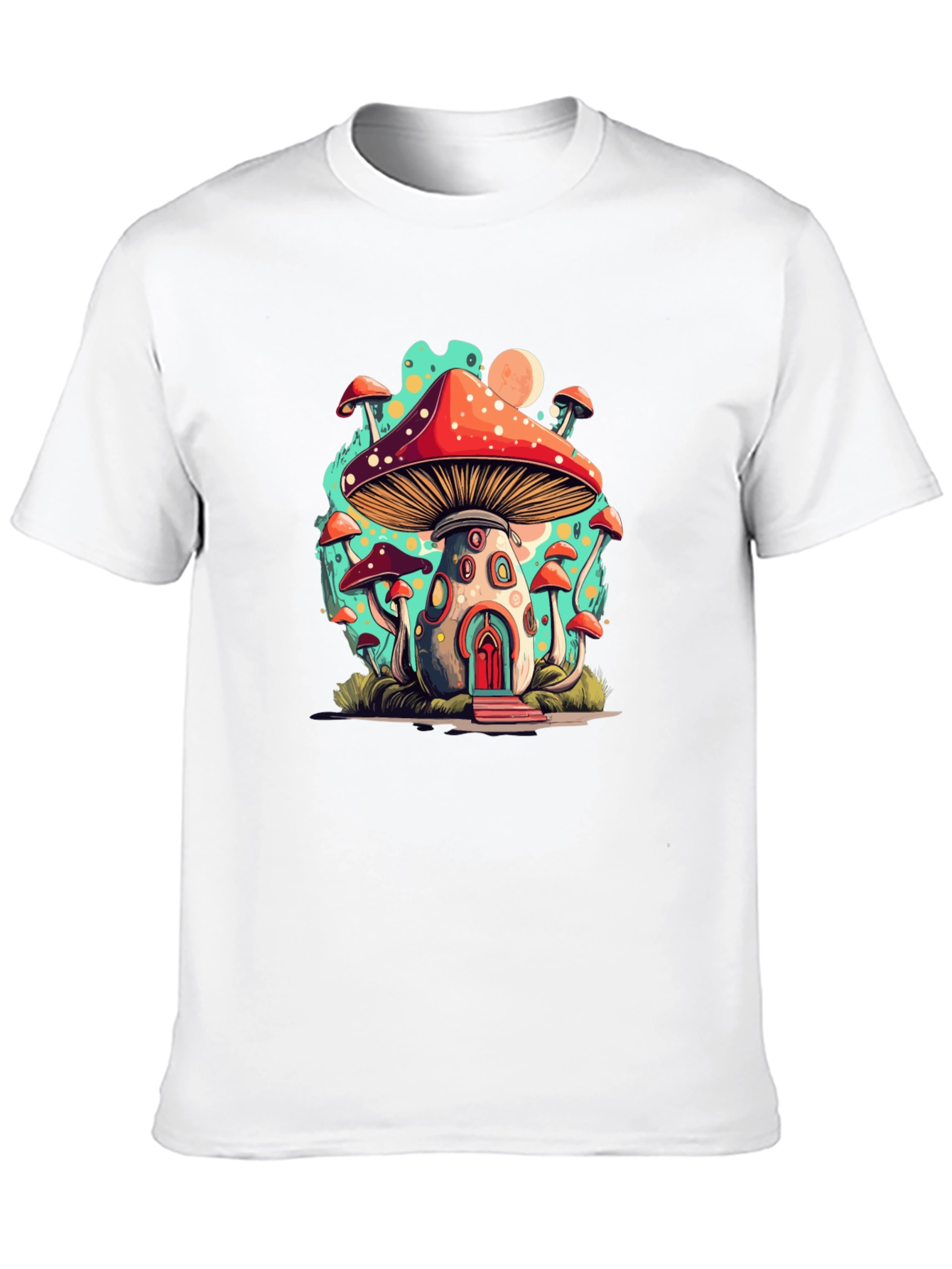 Mushroom House T-Shirt - Funky Graphic Tee