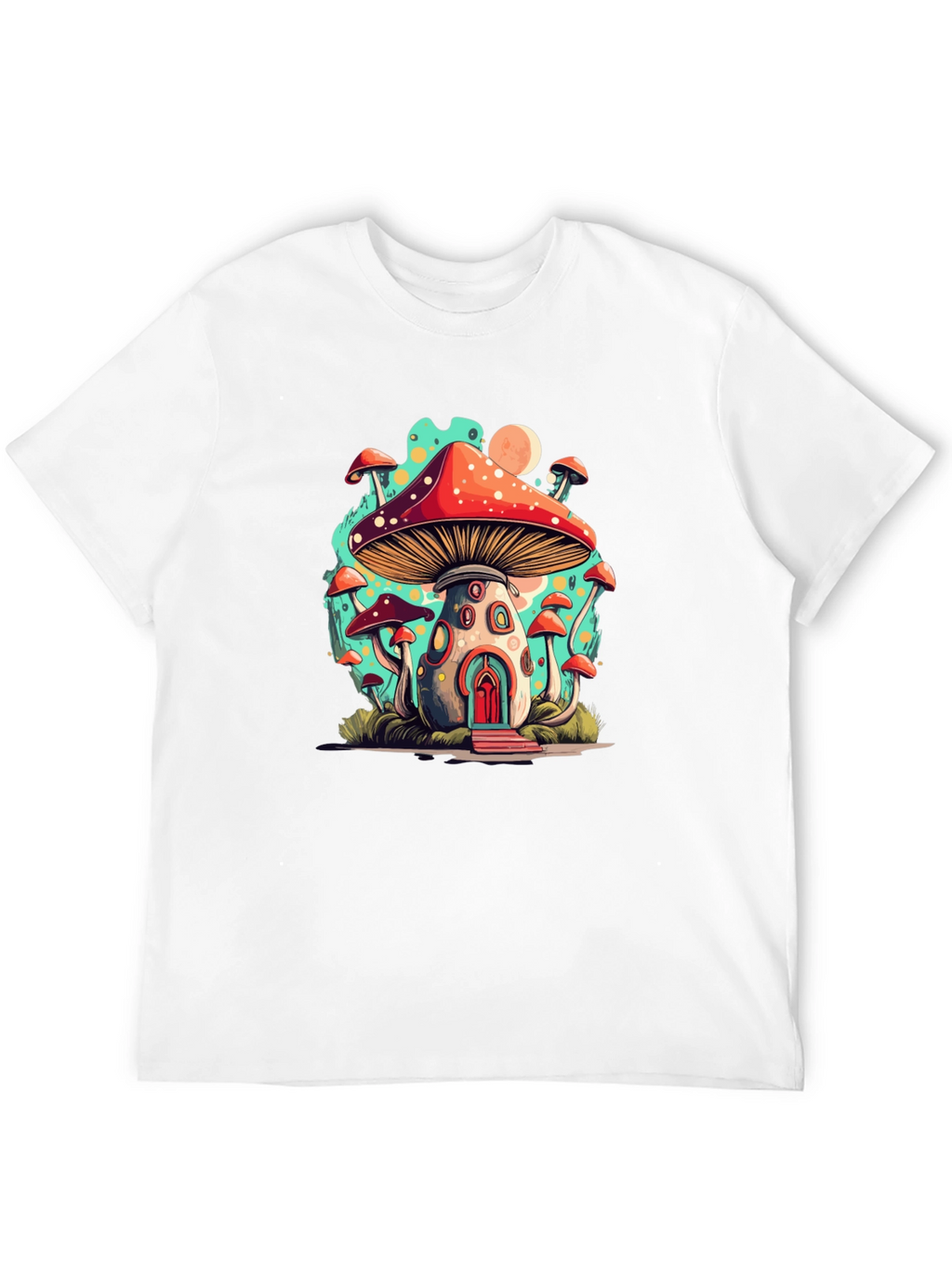 Mushroom House T-Shirt - Funky Graphic Tee