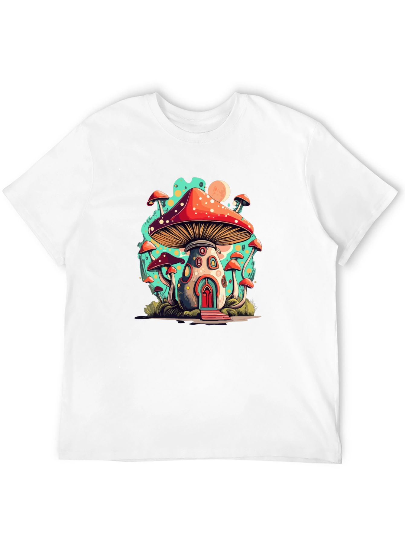 Mushroom House T-Shirt - Funky Graphic Tee