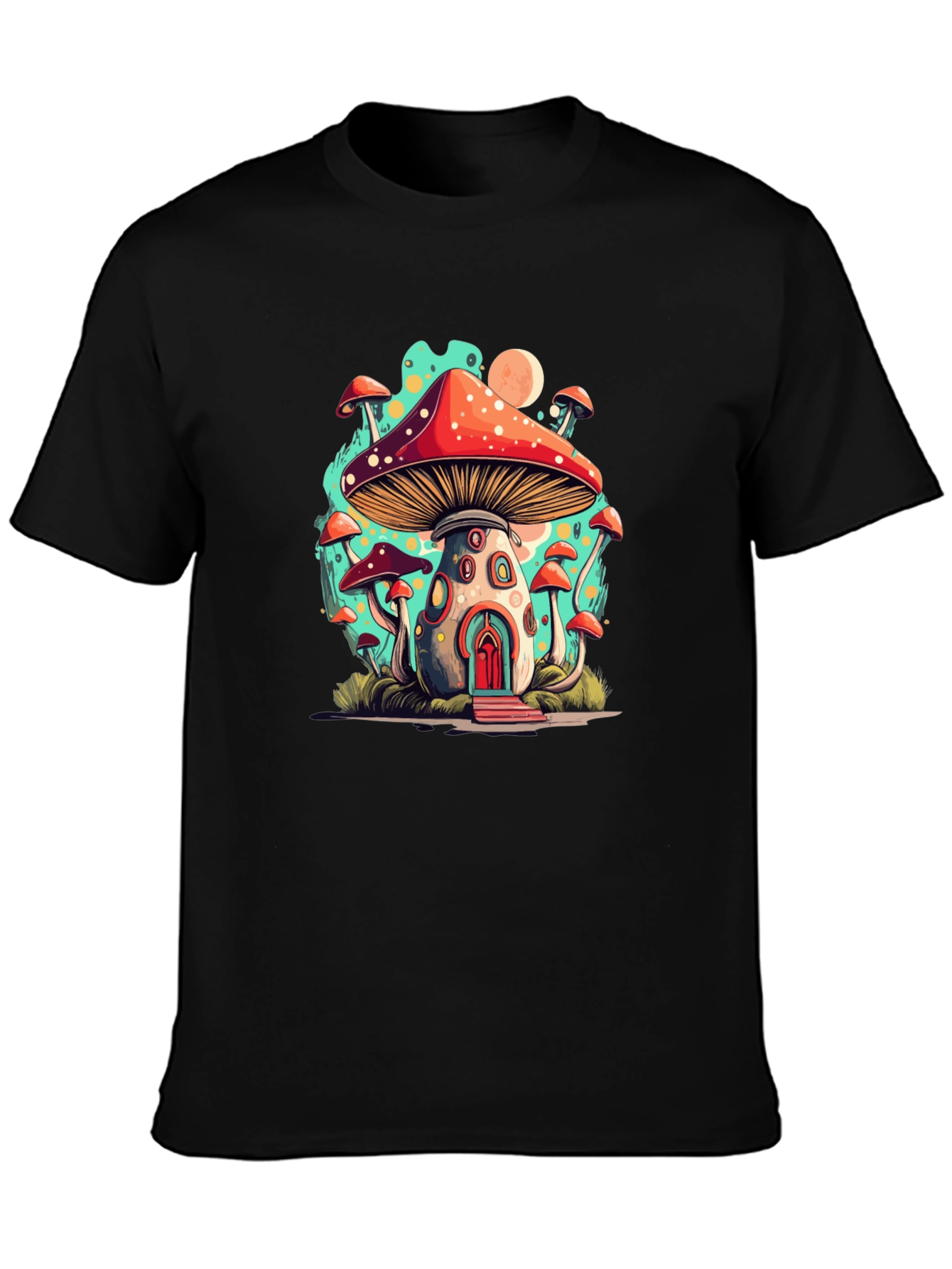 Mushroom House T-Shirt - Funky Graphic Tee