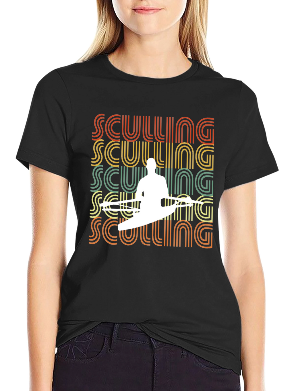 Retro Sculling T-Shirt | Row Boat Graphic Tee