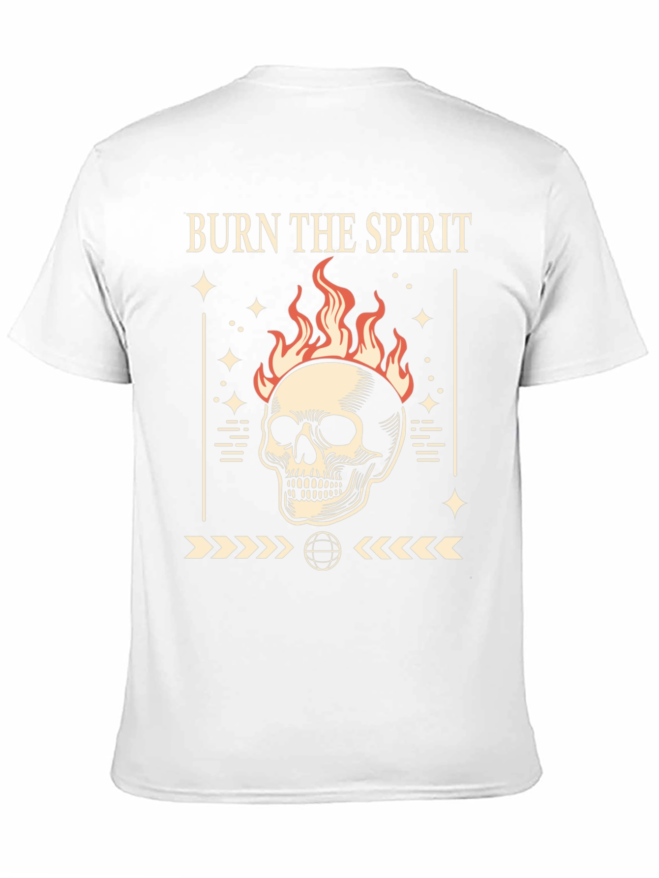 Burn the Spirit Graphic T-Shirt - Skull Design