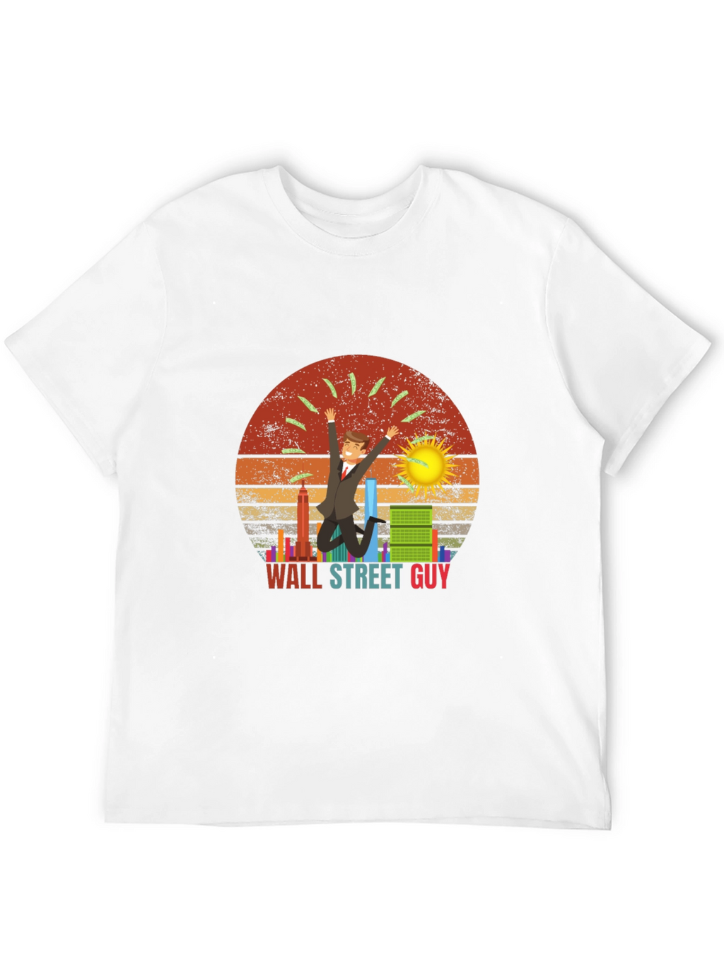 Wall Street Guy T-Shirt Black Graphic Tee