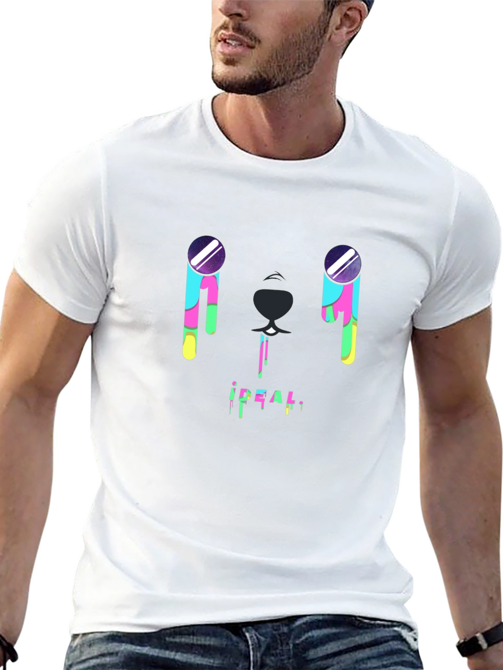 Mens Graphic T-Shirt - Abstract Drip Design