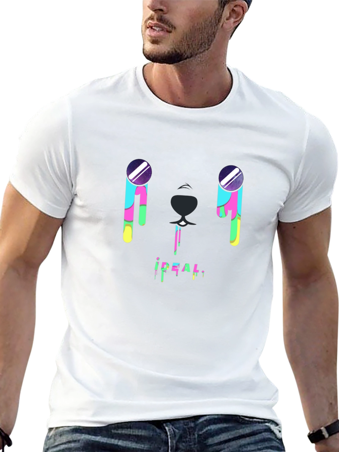 Mens Graphic T-Shirt - Abstract Drip Design