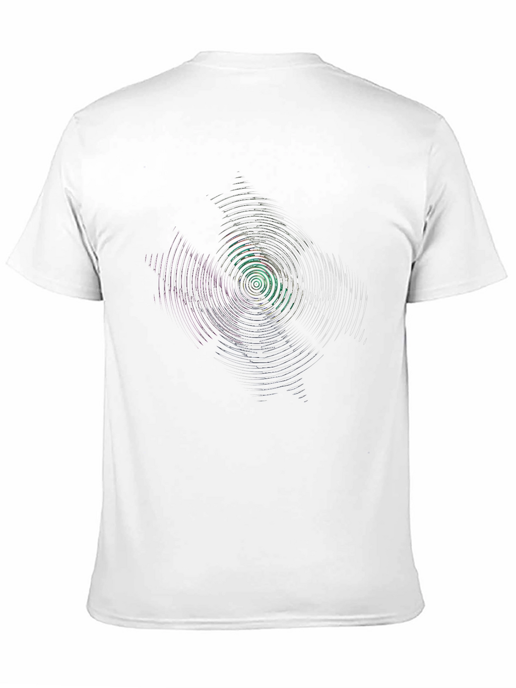 Abstract Circular Graphic Print Black T-Shirt