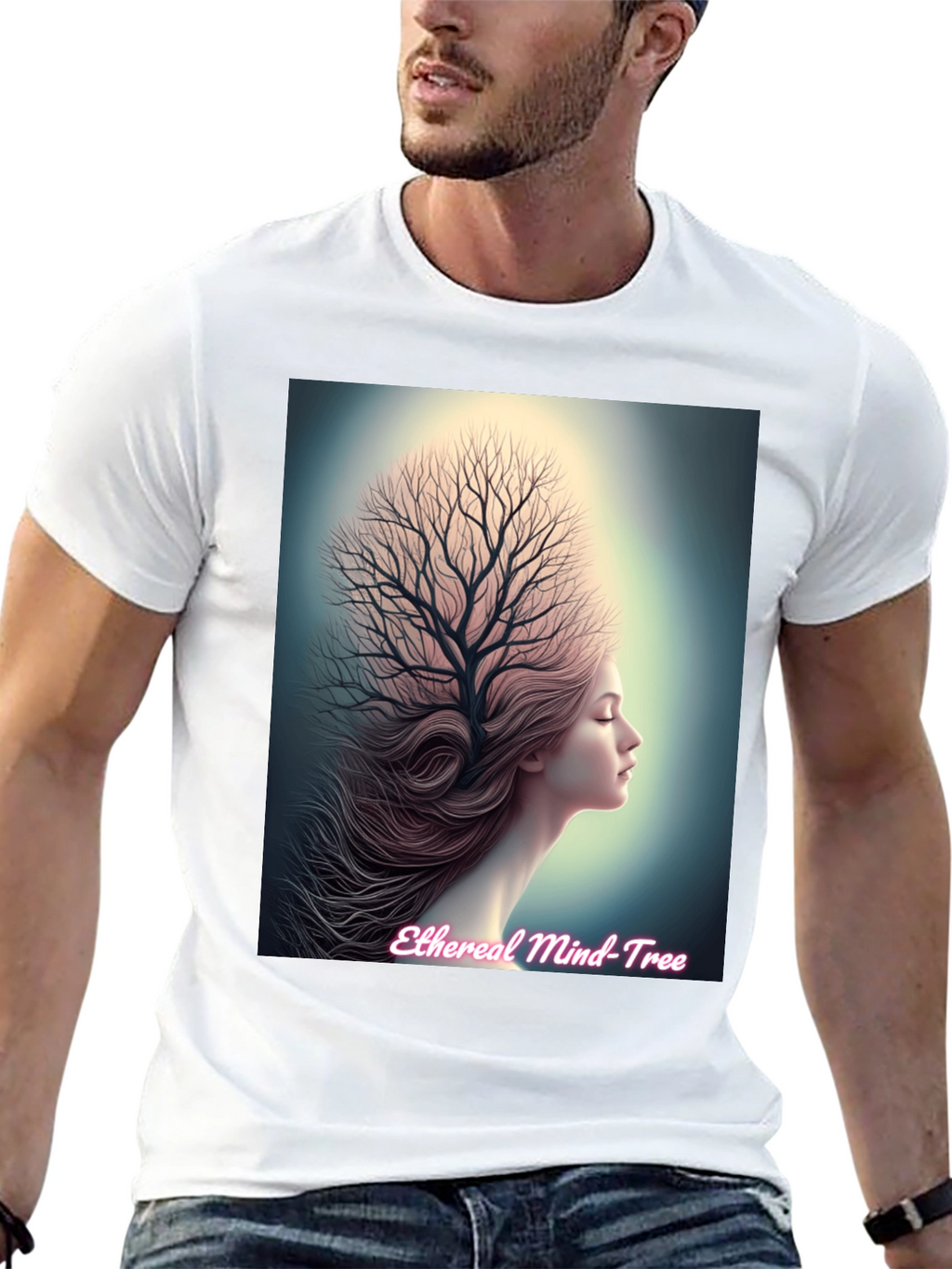 Ethereal Mind Tree Graphic Tee - Unisex Black T-Shirt