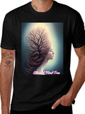 Ethereal Mind Tree Graphic Tee - Unisex Black T-Shirt