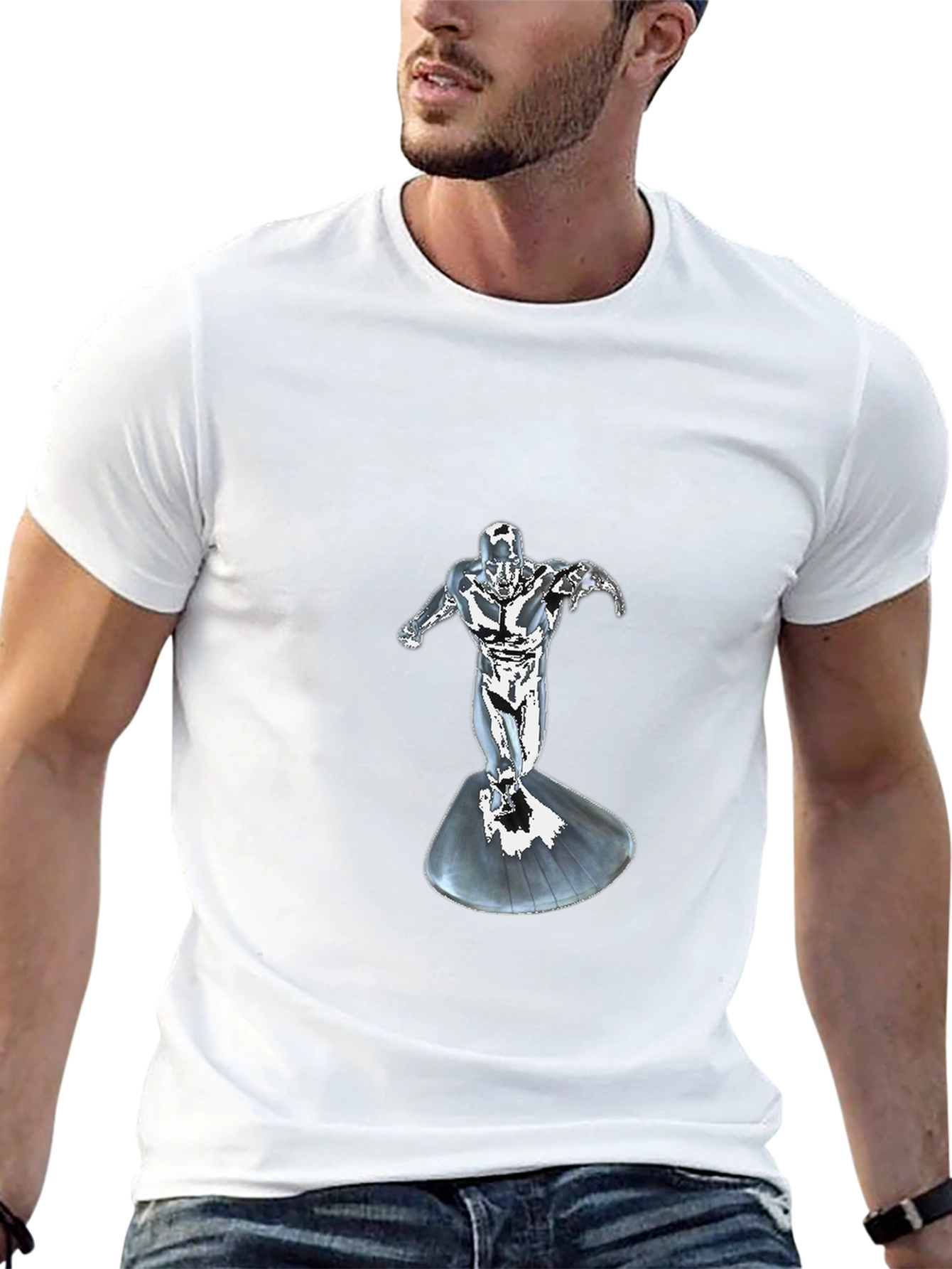 Silver Surfer Graphic Tee - Cosmic Style