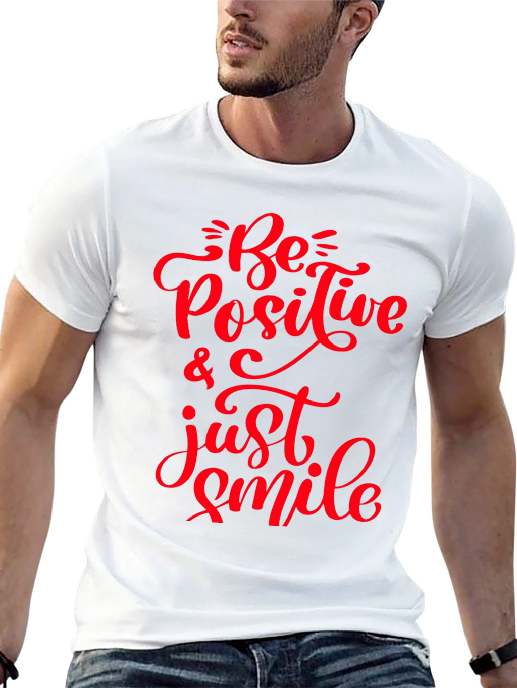 Be Positive T-Shirt - Motivational Graphic Tee