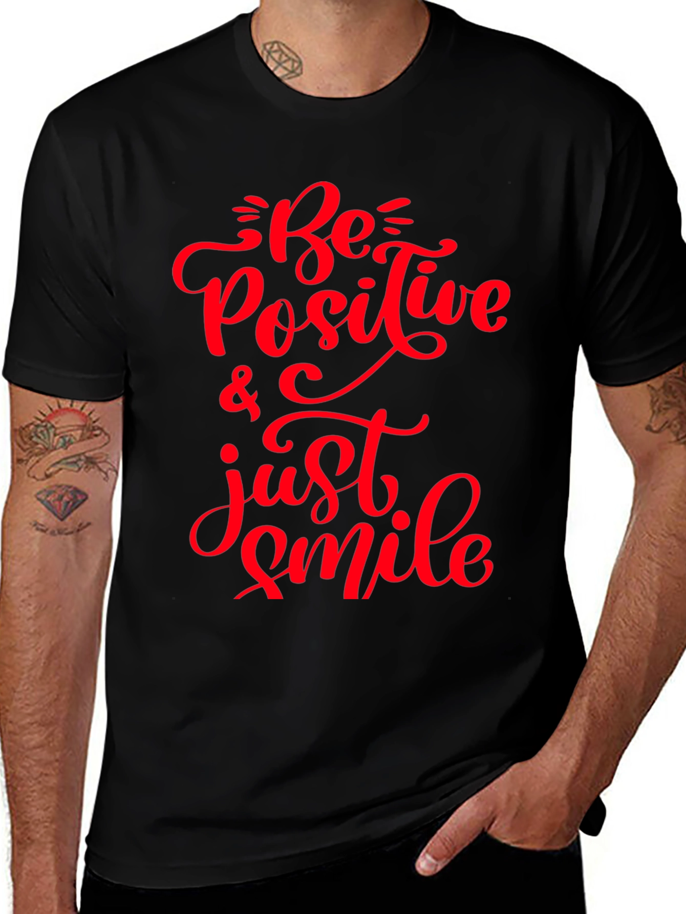 Be Positive T-Shirt - Motivational Graphic Tee