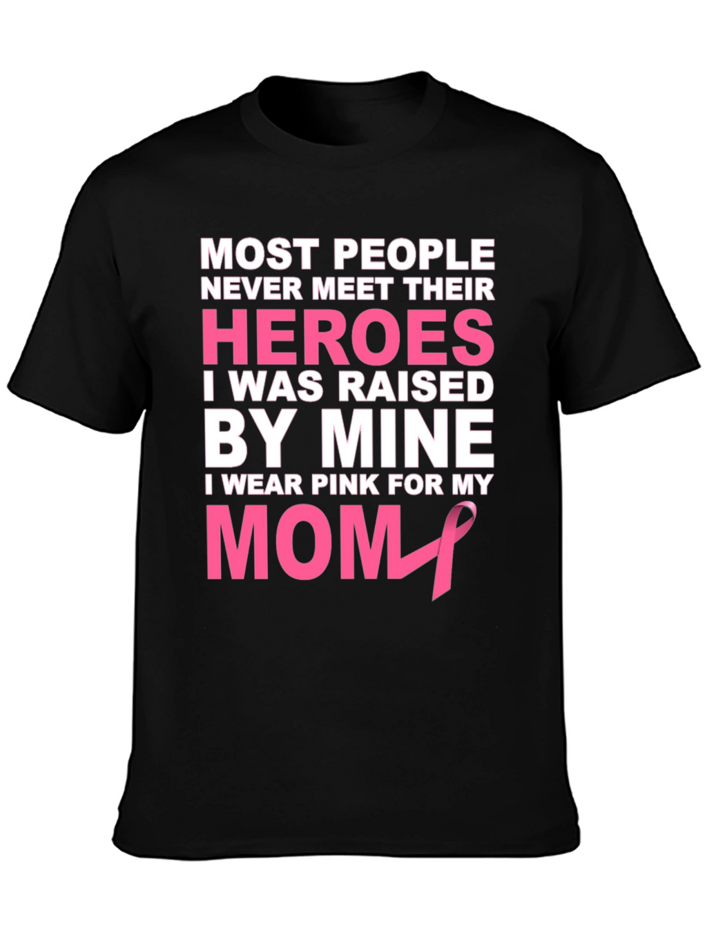 Pink Ribbon Mom Hero T-Shirt