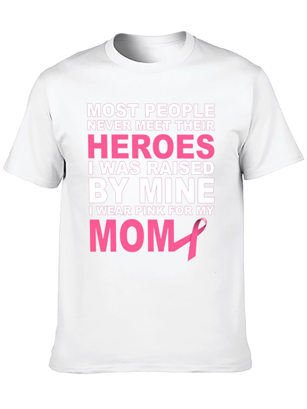 Pink Ribbon Mom Hero T-Shirt