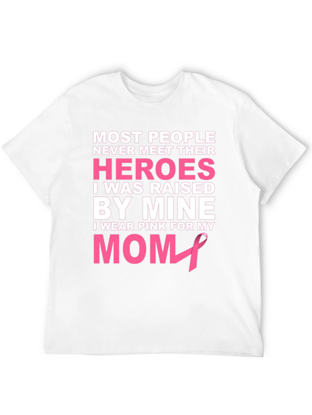 Pink Ribbon Mom Hero T-Shirt