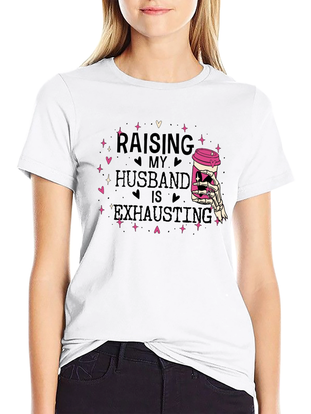 Raising My Husband T-Shirt - Exhausting Funny Tee