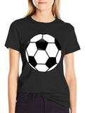 Soccer Ball Graphic Black T-Shirt