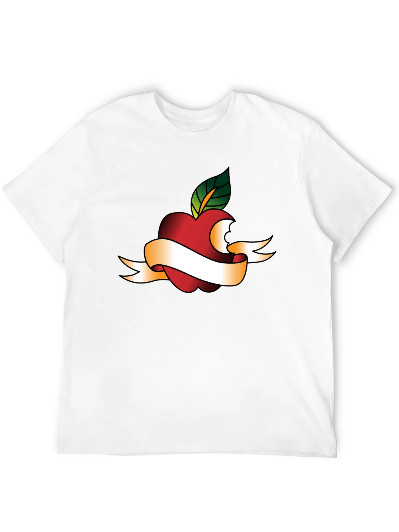 Apple Bite Tattoo Graphic Tee - Black