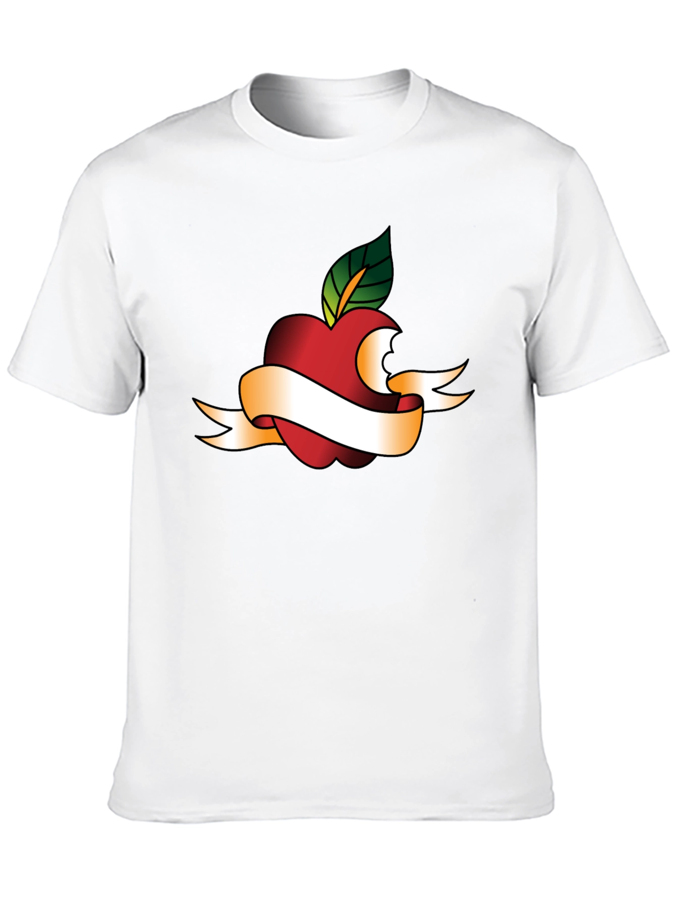 Apple Bite Tattoo Graphic Tee - Black