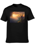 Sunset Seascape Graphic Tee - Black