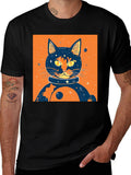Cosmic Cat T-Shirt - Space Feline Design