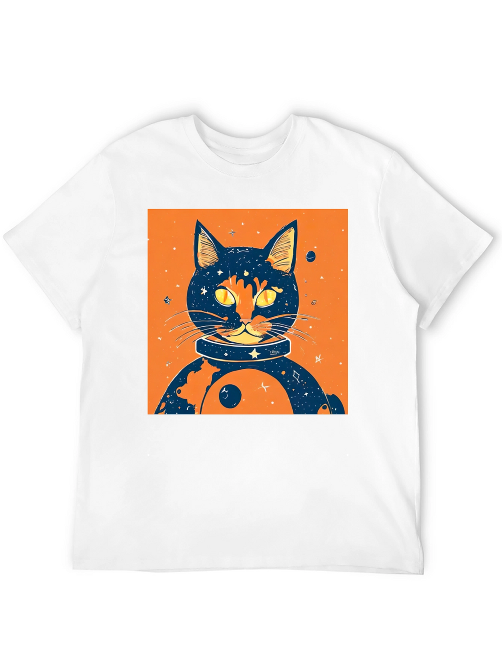 Cosmic Cat T-Shirt - Space Feline Design