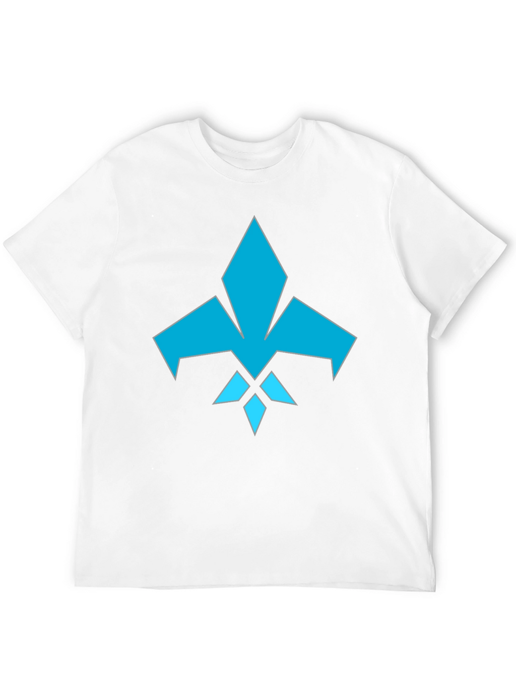Mens Black Tee with Abstract Blue Graphic Design