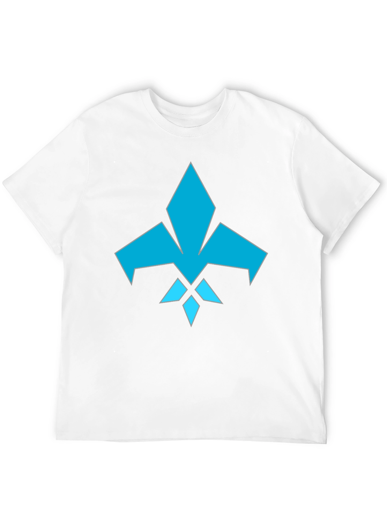 Mens Black Tee with Abstract Blue Graphic Design