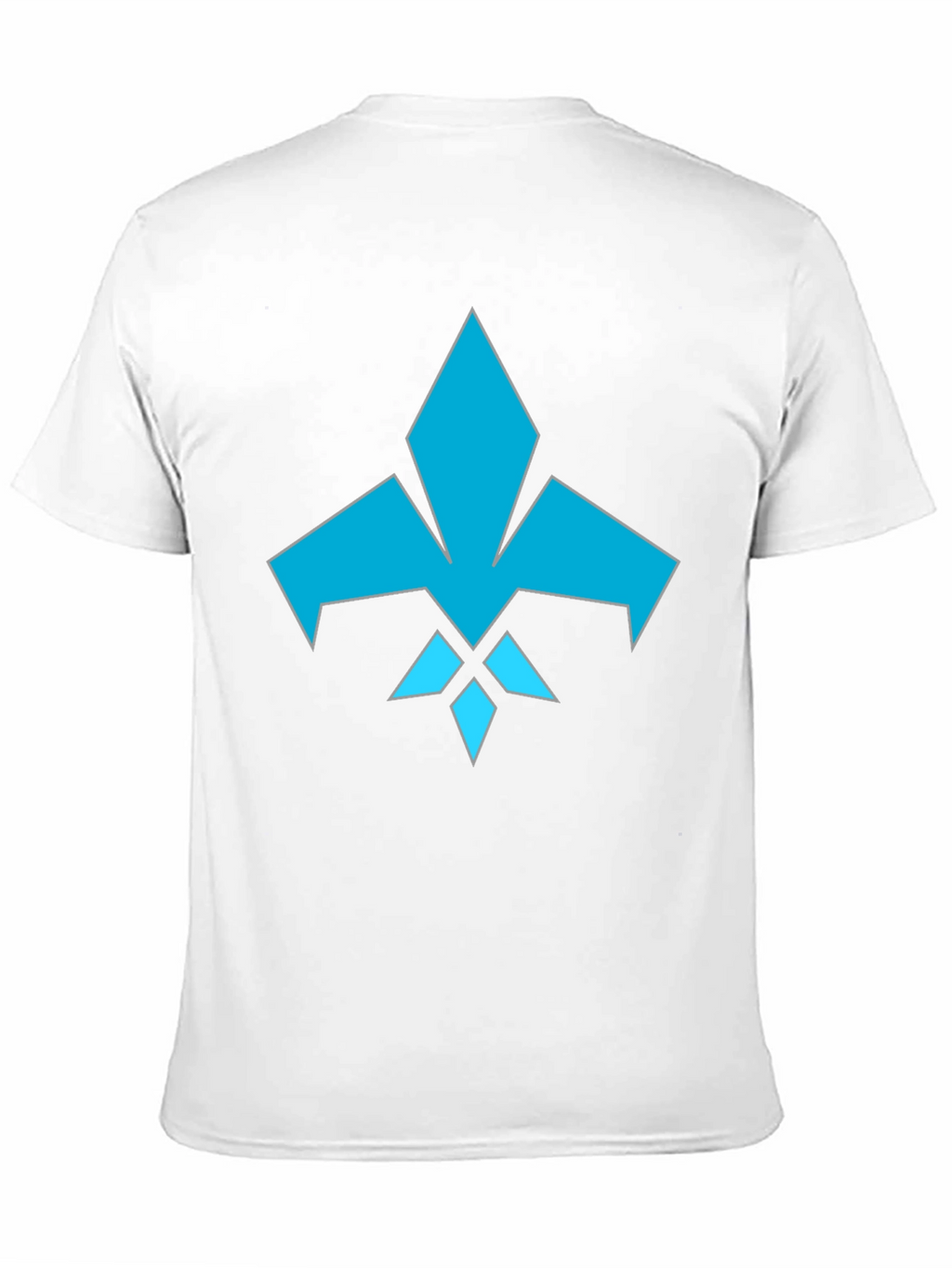 Mens Black Tee with Abstract Blue Graphic Design