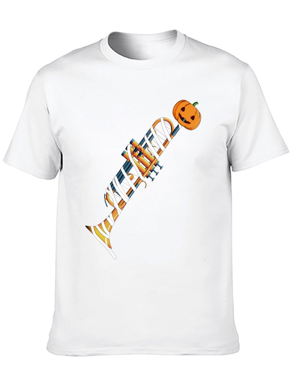 Halloween Trumpet Mummy Graphic Tee