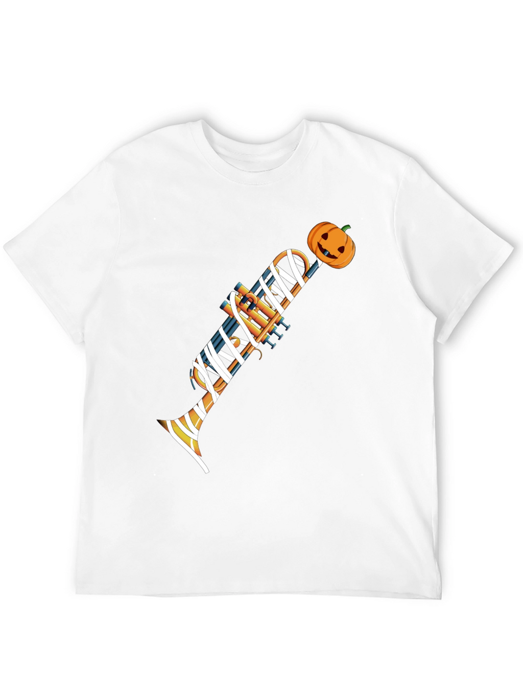 Halloween Trumpet Mummy Graphic Tee