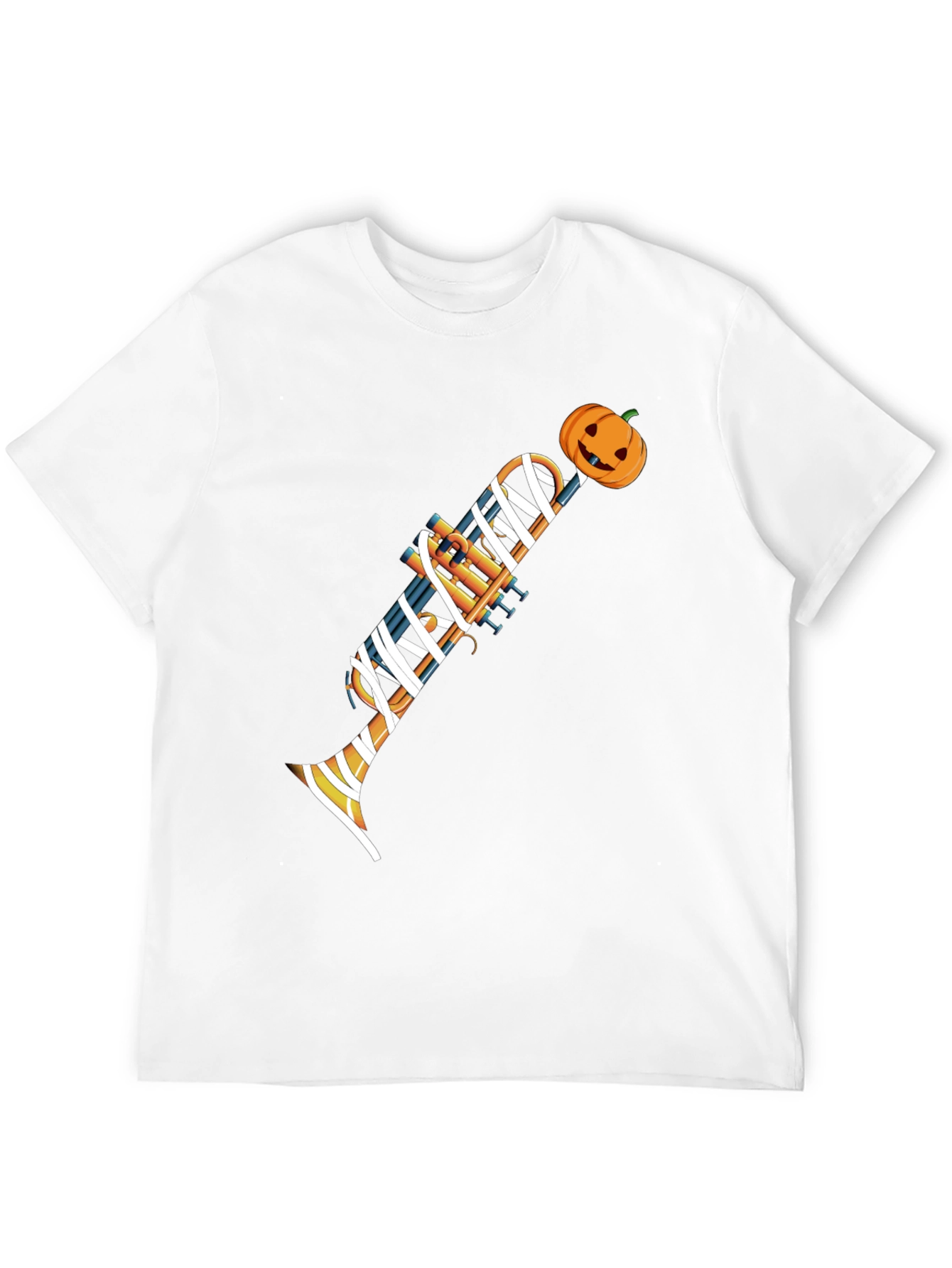 Halloween Trumpet Mummy Graphic Tee