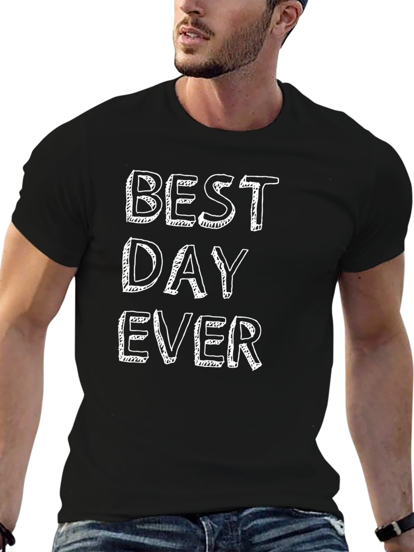 Best Day Ever Graphic Tee - Trendy Casual Shirt