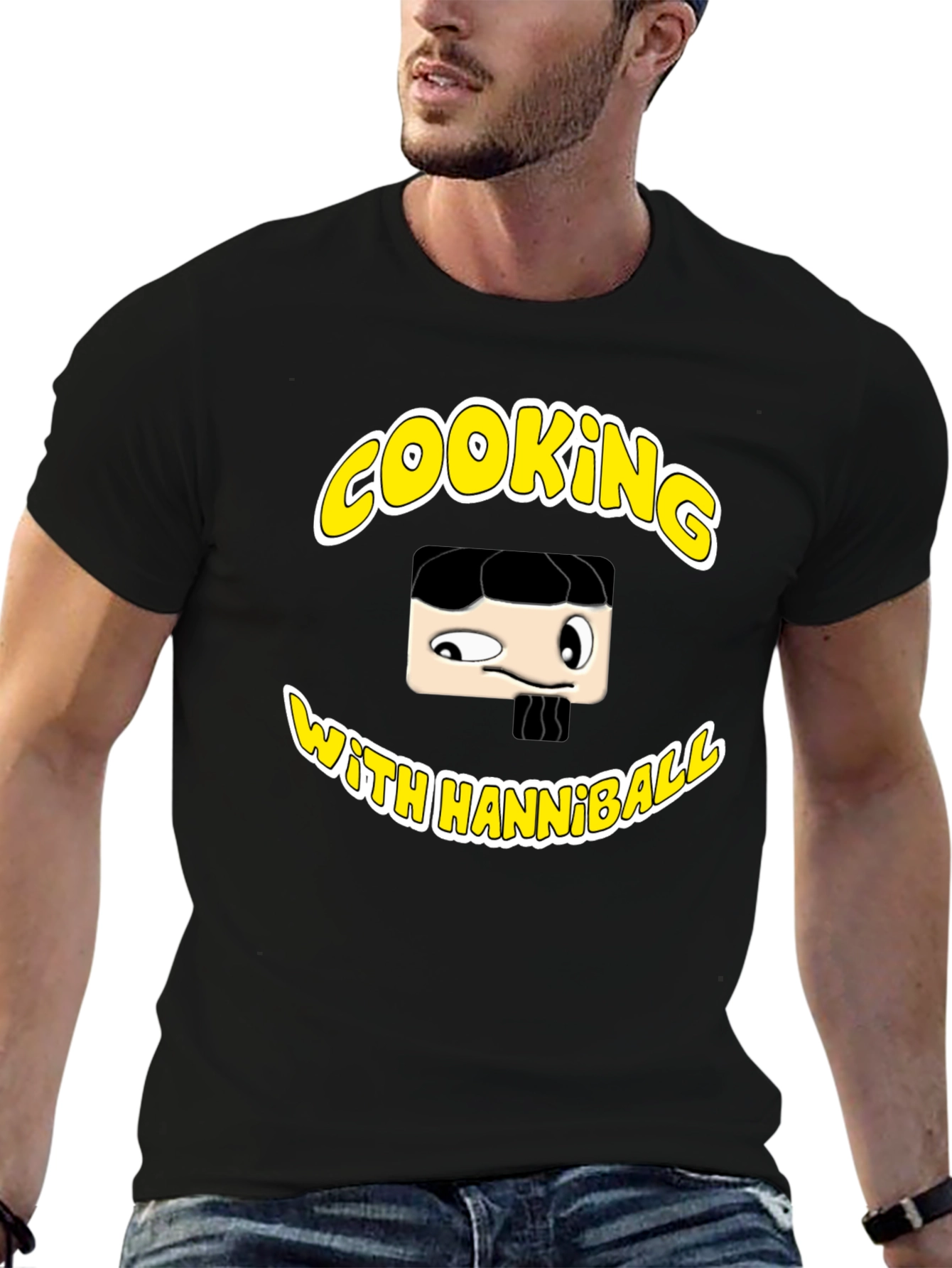 Hannibal Cooking T-Shirt - Black Graphic Tee