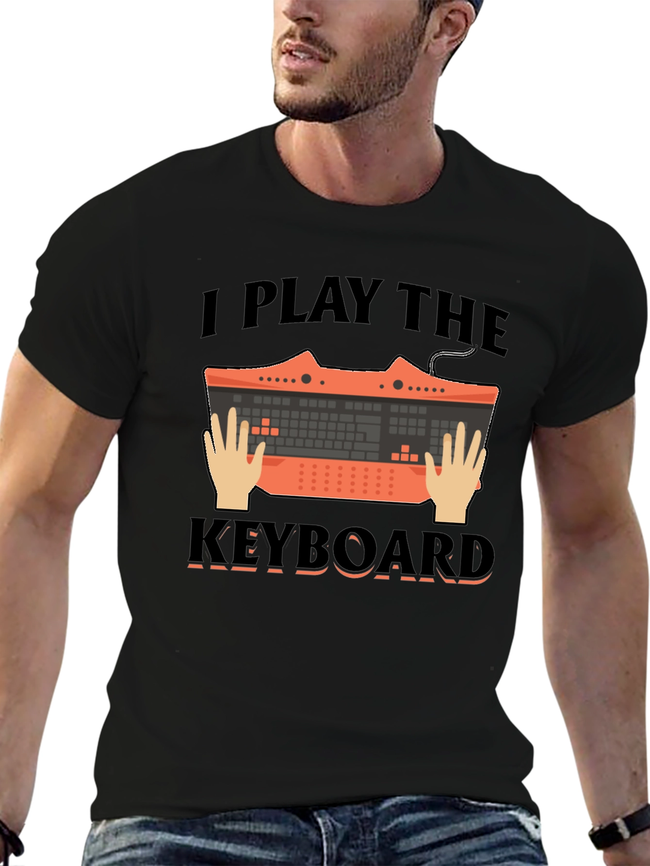 I Play the Keyboard Graphic Tee - Musician T-Shirt